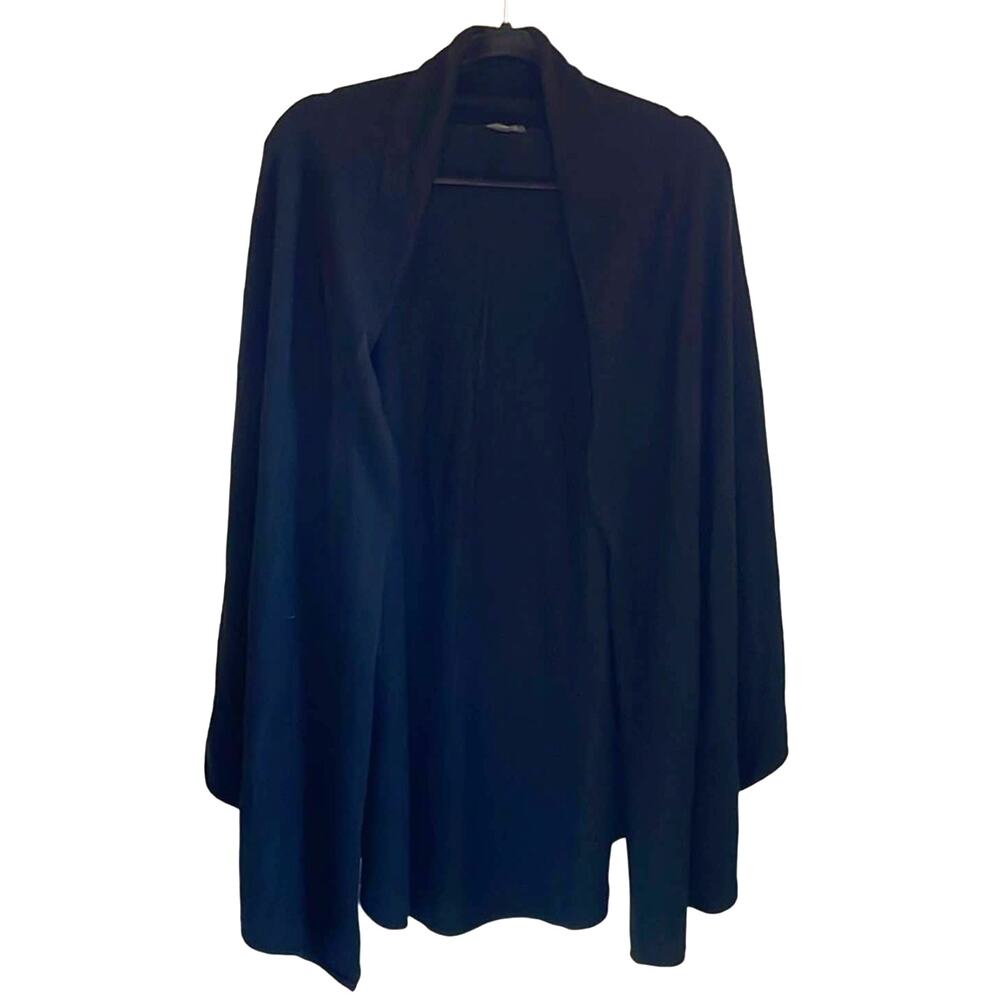 Manrico Black Cashmere Cape Shawl Cardigan Sweater Women’s Medium Luxury Wrap
